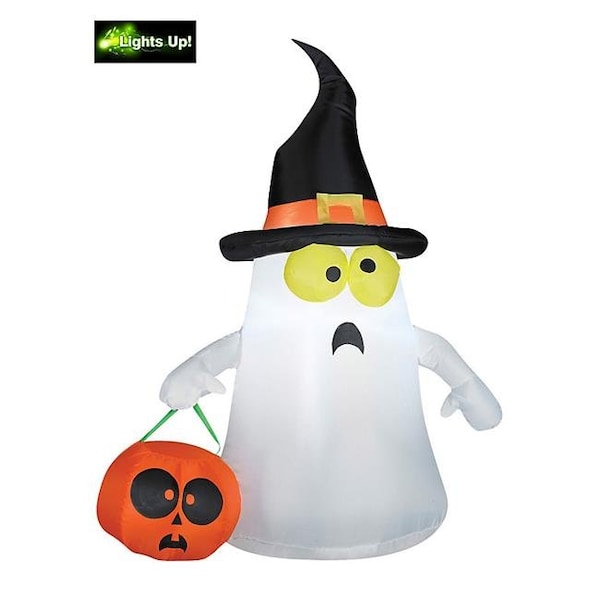 Costume Supercenter 63975GSI Blow-up Ghost Goes Trick Or Treating Lawn Decoration 63975GSI - main